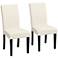 Scarpa Elizabeth Pearl White Armless Dining Chairs Set of 2