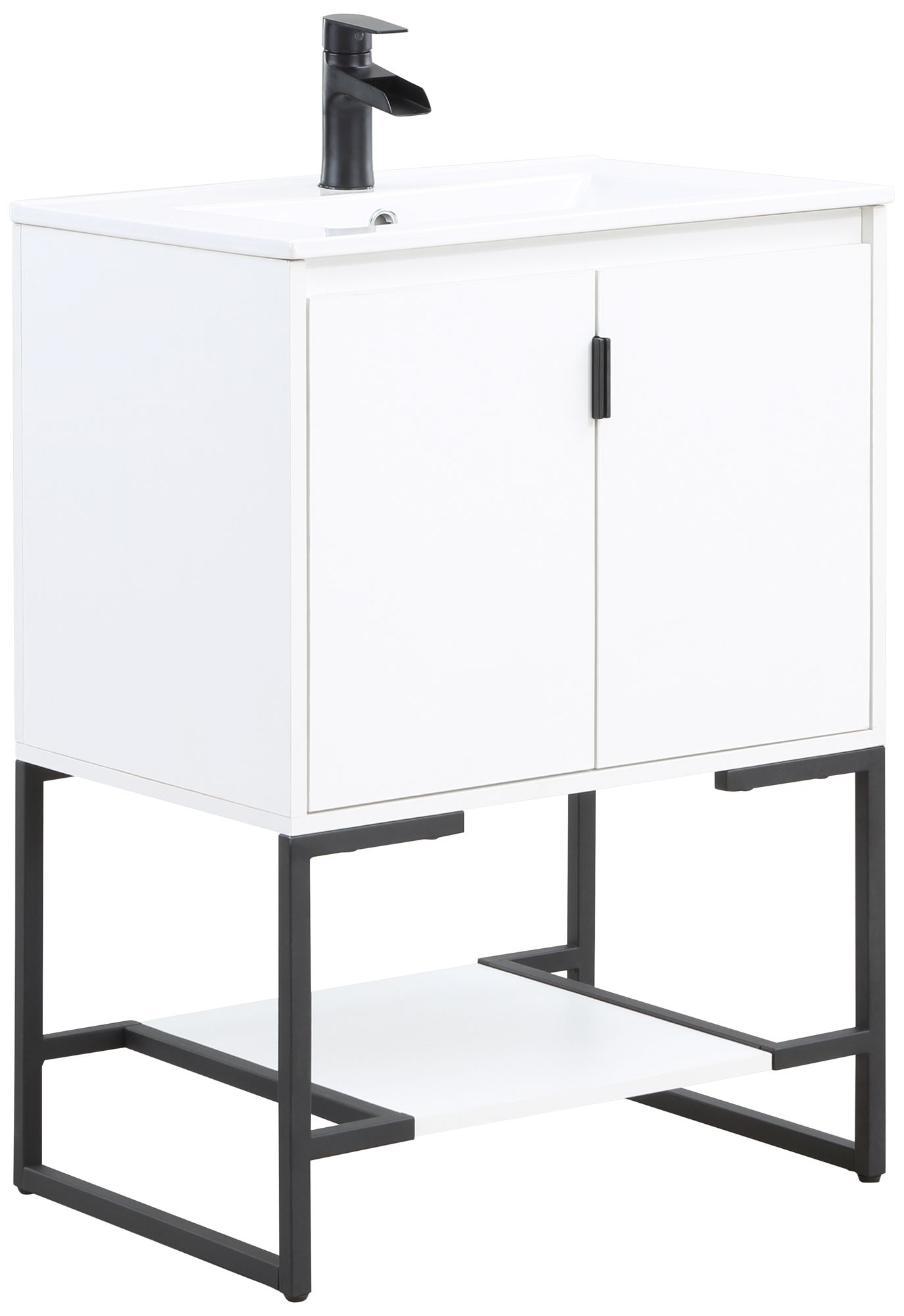 Scarsdale 24" Wide Melamine White Bathroom Vanity Sink 864Y2 Lamps