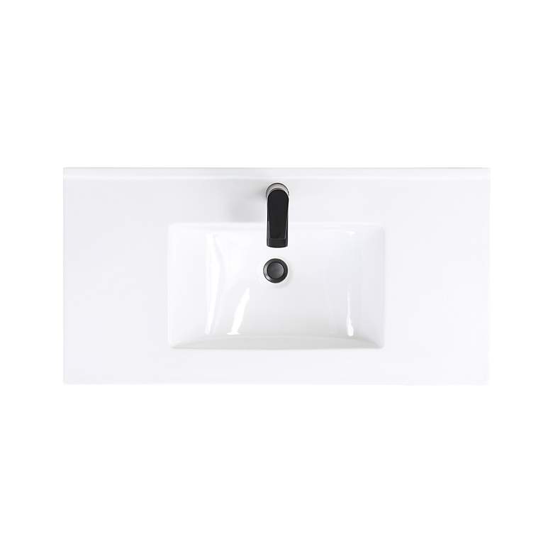 Image 4 Scarsdale 36" Wide Melamine White Bathroom Vanity Sink more views