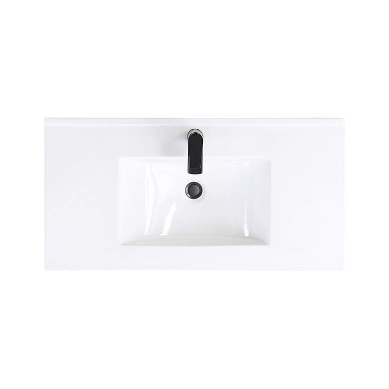 Image 4 Scarsdale 36 inch Wide Melamine White Bathroom Vanity Sink more views