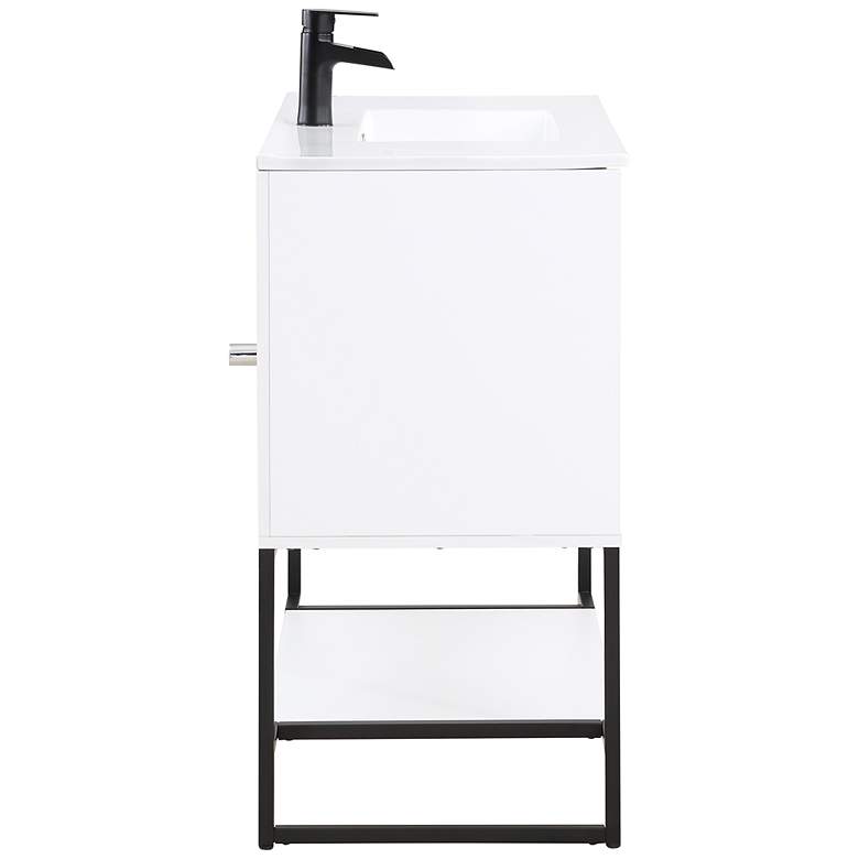 Image 7 Scarsdale 36" Wide Melamine White Bathroom Vanity Sink more views