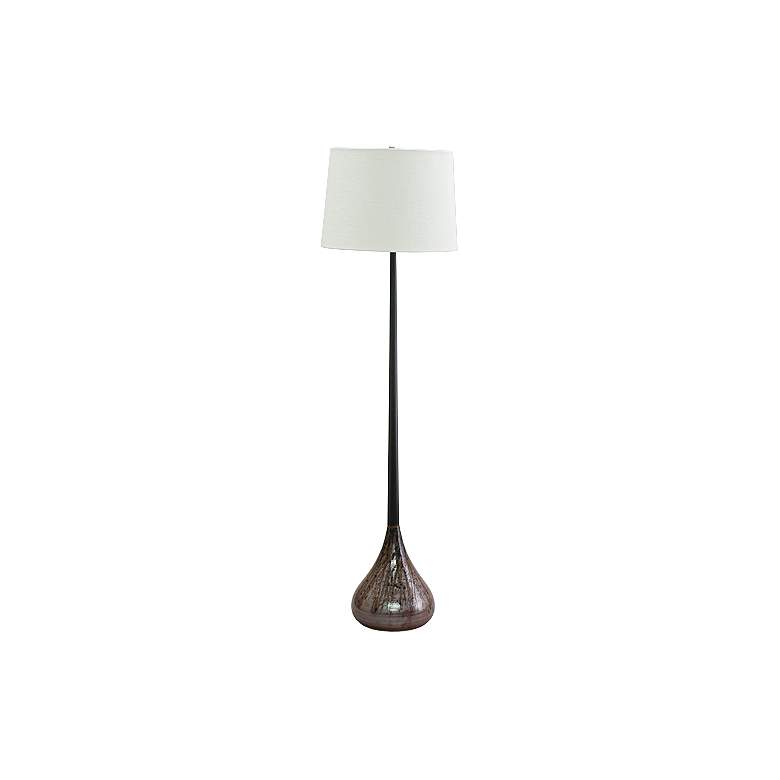 Image 1 Scatchard 61 inchH Stoneware Slim Oil Rubbed Bronze Floor Lamp