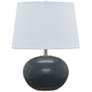 Scatchard Stoneware 17" High Modern Matte Black Accent Table Lamp