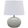 Scatchard Stoneware 17" Modern Glossy Gray Accent Table Lamp