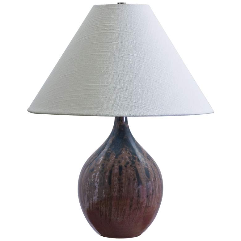 Image 1 Scatchard Stoneware 19" H Decorative Red Accent Table Lamp