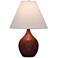 Scatchard Stoneware 19" High Copper Red Accent Table Lamp