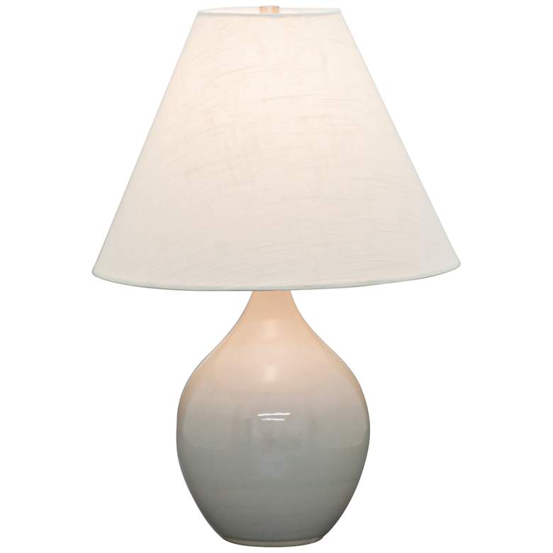Image 1 Scatchard Stoneware 19" High Glossy Gray Accent Table Lamp