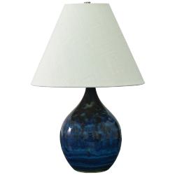 Scatchard Stoneware 19&quot; High Midnight Blue Accent Table Lamp