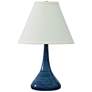 Scatchard Stoneware 19" High Slim Gloss Blue Modern Table Lamp
