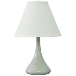 Scatchard Stoneware 19&quot; High Slim Glossy Gray Modern Accent Table Lamp