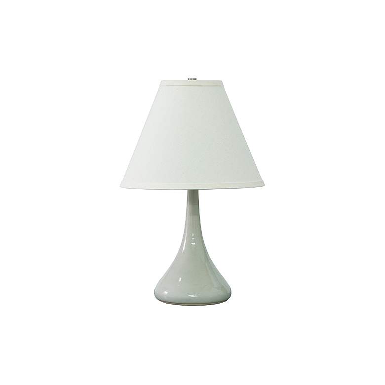Image 1 Scatchard Stoneware 19" High Slim Glossy Gray Modern Accent Table Lamp