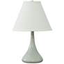 Scatchard Stoneware 19" High Slim Glossy Gray Modern Accent Table Lamp