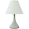 Scatchard Stoneware 19" High Slim Glossy Gray Modern Accent Table Lamp