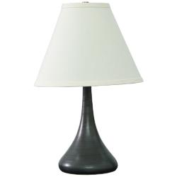 Scatchard Stoneware 19" High Slim Matte Black Accent Table Lamp