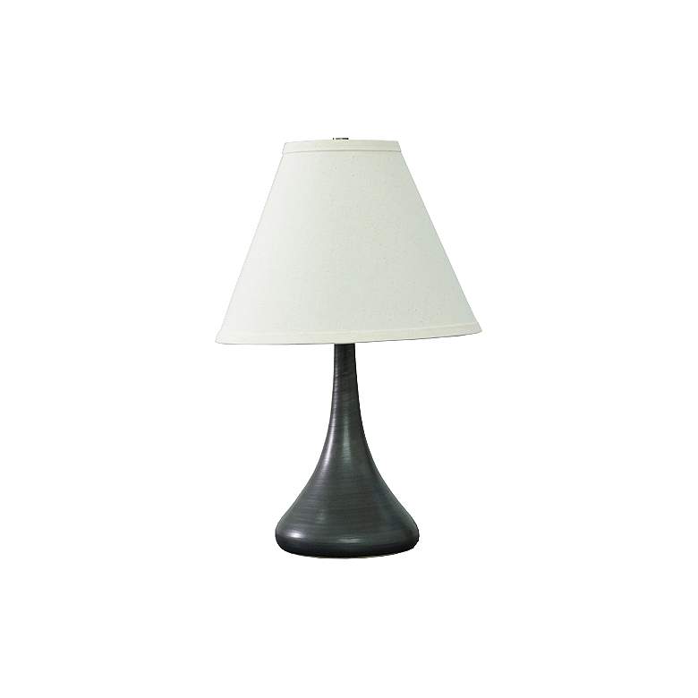 Image 1 Scatchard Stoneware 19"H Slim Matte Black Accent Table Lamp