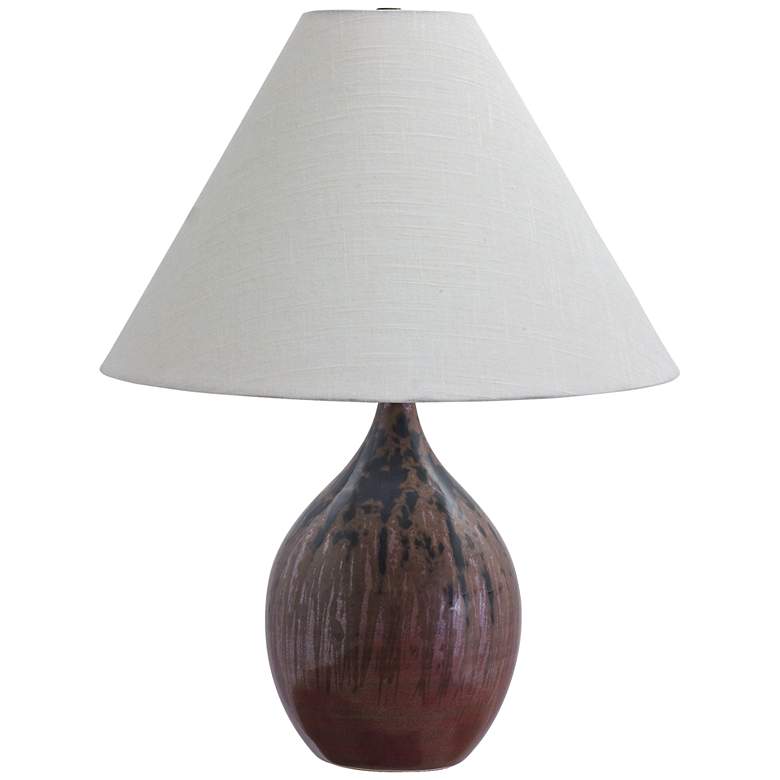 Image 1 Scatchard Stoneware 22 1/2" High Decorative Red Table Lamp