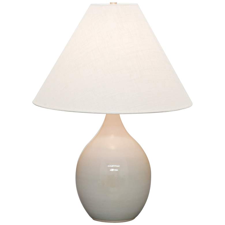 Image 1 Scatchard Stoneware 22 1/2" High Gloss Gray Table Lamp