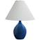 Scatchard Stoneware 22 1/2" High Glossy Blue Table Lamp