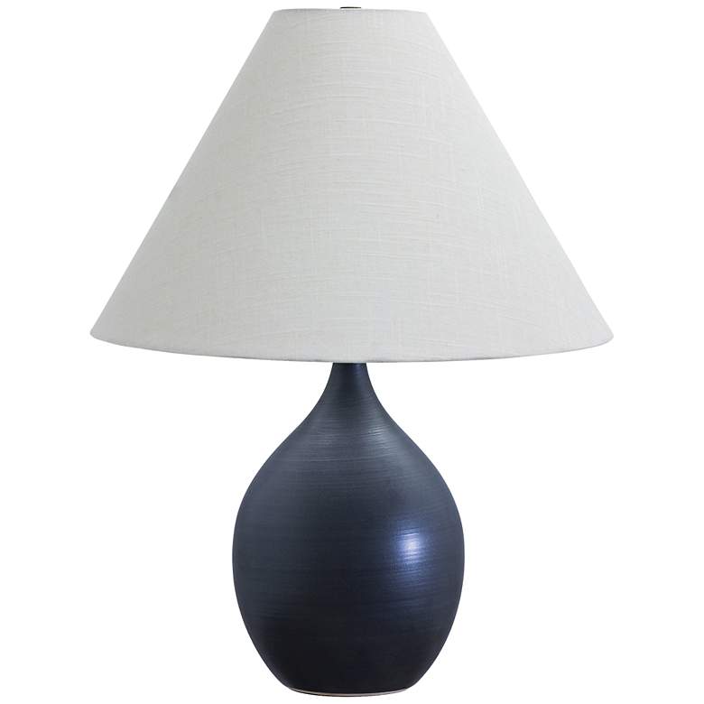 Image 1 Scatchard Stoneware 22 1/2" High Matte Black Table Lamp