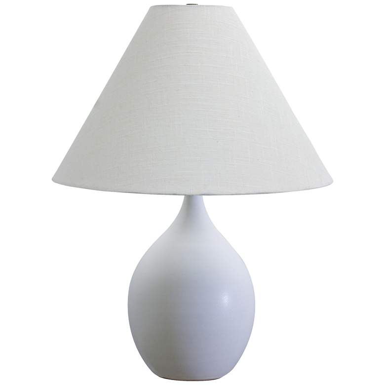 Image 1 Scatchard Stoneware 22 1/2" High Matte White Table Lamp