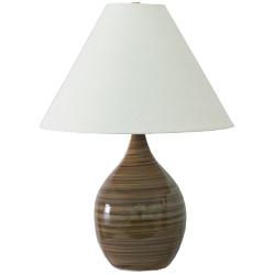 Scatchard Stoneware 22 1/2&quot; High Tiger&#39;s Eye Table Lamp