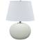 Scatchard Stoneware 22" High Round Matte White Table Lamp