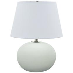Scatchard Stoneware 22&quot; High Round Matte White Table Lamp
