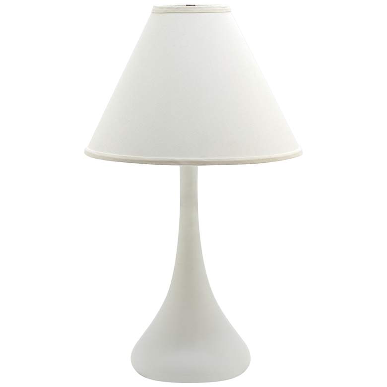 Image 1 Scatchard Stoneware 26 inch High Slim Matte White Table Lamp