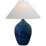 Scatchard Stoneware 27" High Glossy Blue Table Lamp