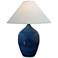Scatchard Stoneware 27" High Glossy Blue Table Lamp