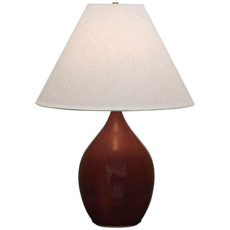 Image 1 Scatchard Stoneware 28" High Copper Red Table Lamp