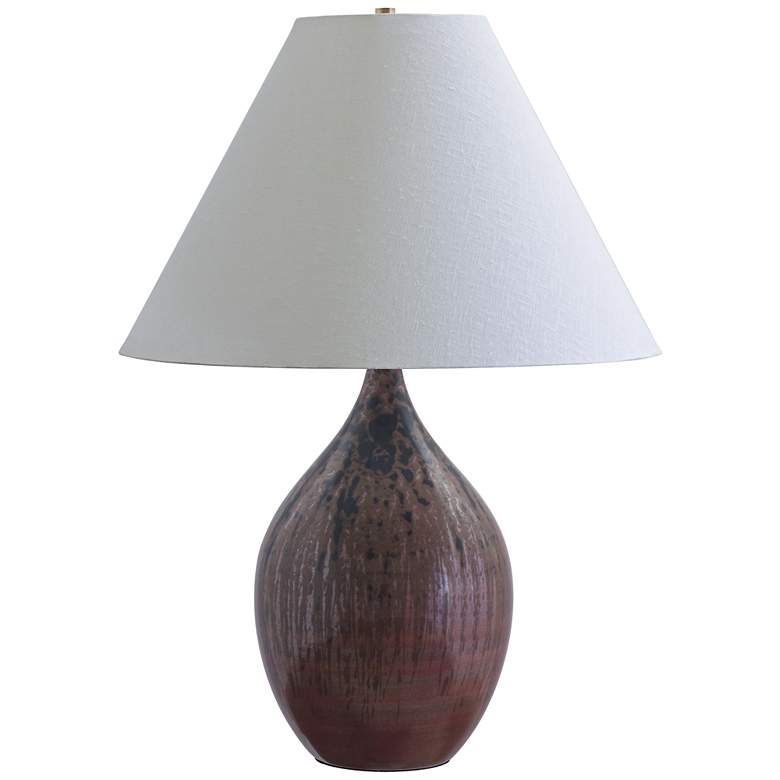 Image 1 Scatchard Stoneware 28" High Decorative Red Table Lamp