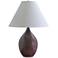 Scatchard Stoneware 28" High Decorative Red Table Lamp