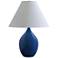 Scatchard Stoneware 28" High Glossy Blue Table Lamp