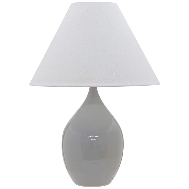 Image 1 Scatchard Stoneware 28 inch High Glossy Gray Table Lamp