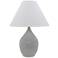 Scatchard Stoneware 28" High Glossy Gray Table Lamp