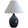 Scatchard Stoneware 28" High Matte Black Table Lamp
