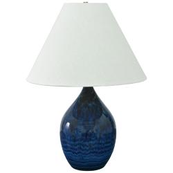 Scatchard Stoneware 28&quot; High Midnight Blue Table Lamp