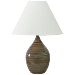 Scatchard Stoneware 28&quot; High Tiger&#39;s Eye Table Lamp