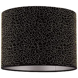 Image3 of Scatter Beading Gold and Black Drum Shade 15x15x11 (Spider) more views
