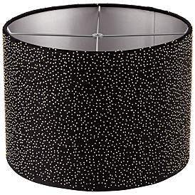 Image4 of Scatter Beading Gold and Black Drum Shade 15x15x11 (Spider) more views