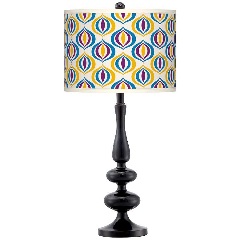 Image 1 Scatter Giclee Paley Black Table Lamp