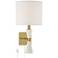 Scava Plug-In Modern Wall Lamp in Wood and Brass