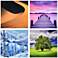 Scenery 20" Square 4-Piece Printed Glass Wall Art Set