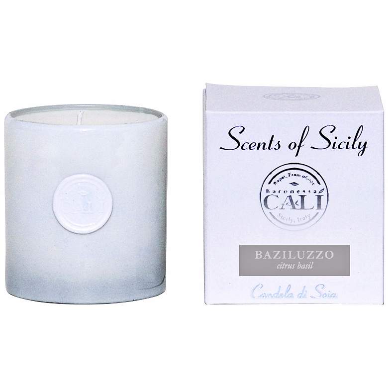Image 1 Scents of Sicily Basiluzzo Citrus Basil White Soy Candle