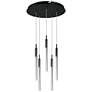 2_Scepter 13" Wide Black Chrome 5-Light LED Pendant