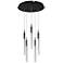 Scepter 13" Wide Black Chrome 5-Light LED Pendant