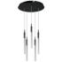 Scepter 13" Wide Black Chrome 5-Light LED Pendant