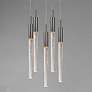 1_Scepter 13" Wide Black Chrome 5-Light LED Pendant