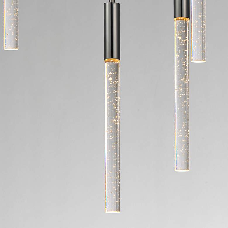 Image 3 Scepter 13" Wide Black Chrome 5-Light LED Pendant more views
